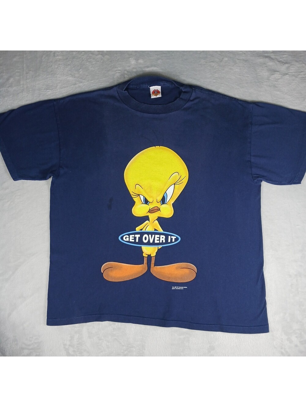 Vintage Looney Toons Tweety Bird XL Shirt USA 1997 Warner Brothers Get Over It
